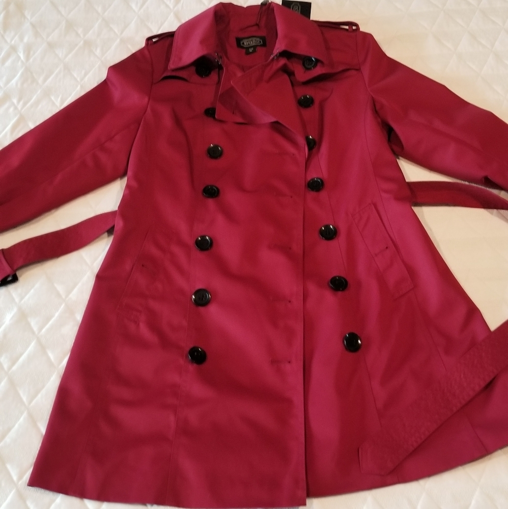 Red trench coat